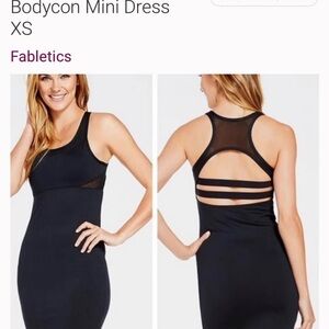 Fabletics Black Backless Bodycon Dress